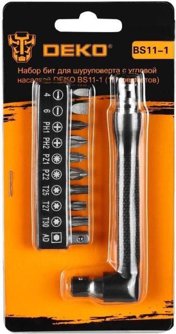 Набор бит Deko BS11-1 065-0589 11пред. для шуруповертов