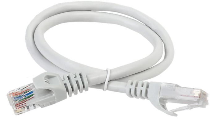 Патч-корд RJ45 UTP 5e ITK PC01-C5EUL-02M LSZH серый 0.2 метра