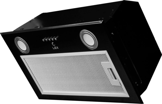 Вытяжка встраиваемая Lex GS Bloc P 600 BL черный управление: кнопочное (1 мотор)