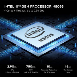 Мини-компьютер Beelink MINI S, CPU: Intel® Celeron® N5095 Processor , 4C/4T , GPU : Intel® UHD Graphics , 8GB DDR4 RAM  128GB SSD , Wi-Fi 5 ; Bluetooth 5.0; LAN 1000M BL/MINI S/N5095/8G/128G/Navy Blue