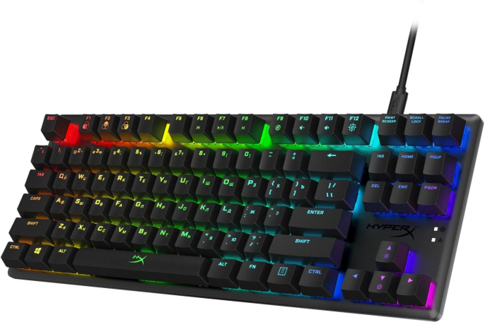 Клавиатура HYPERX Alloy Origins Core, USB, механическая, черный [4p5p3aa#aba]