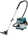 Пылесос Makita DVC867LZX4 строительный, аккумулятор, регулировка мощности, сухая уборка, объем пылесборника: 8 л, мощность всасывания: 138.028 Вт /9.8 кПа, фильтр тонкой очистки