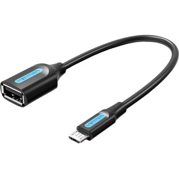 Адаптер переходник Vention OTG USB 2.0 AF/micro B 5pin - 0.15м CCUBB