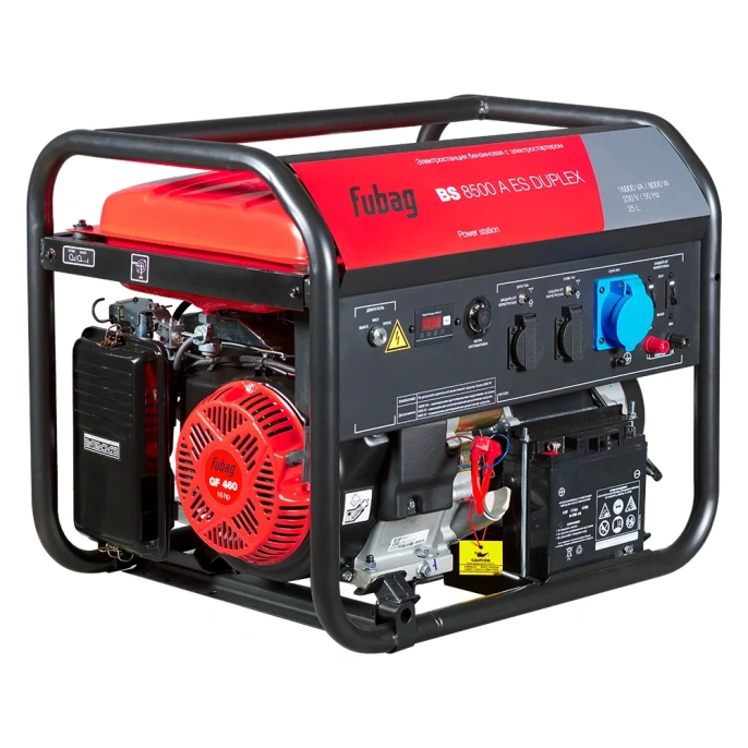 Бензиновый генератор FUBAG BS 8500 A ES DUPLEX, 220 В, 8.5кВт, с автозапуском, с АКБ [641089]