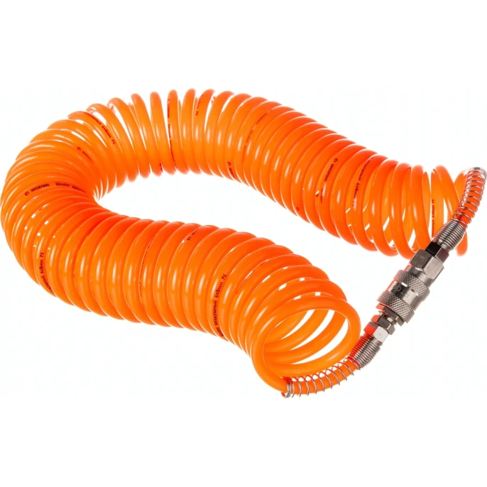 Шланг спиральный с быстроразъемными соединениями 10 м; 6x8 мм; 15 бар; ПВХ INTERTOOL PT-1704