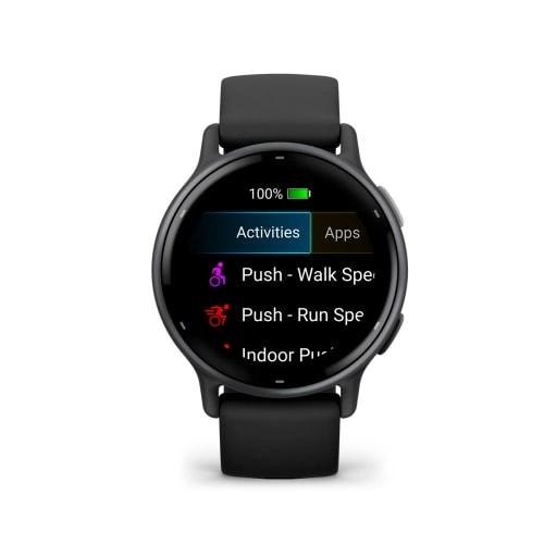 Смарт-часы Garmin Vivoactive 5 30.4мм 1.2" AMOLED корп.черный рем.черный разм.брасл.:125-190мм 010-02862-10