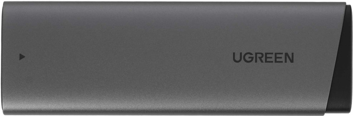 Бокс внешний для жесткого диска UGREEN CM767 35267 M.2NVME Hard Drive Enclosure 10Gbps с кабелем USB-C-USB-C. Цвет: серый