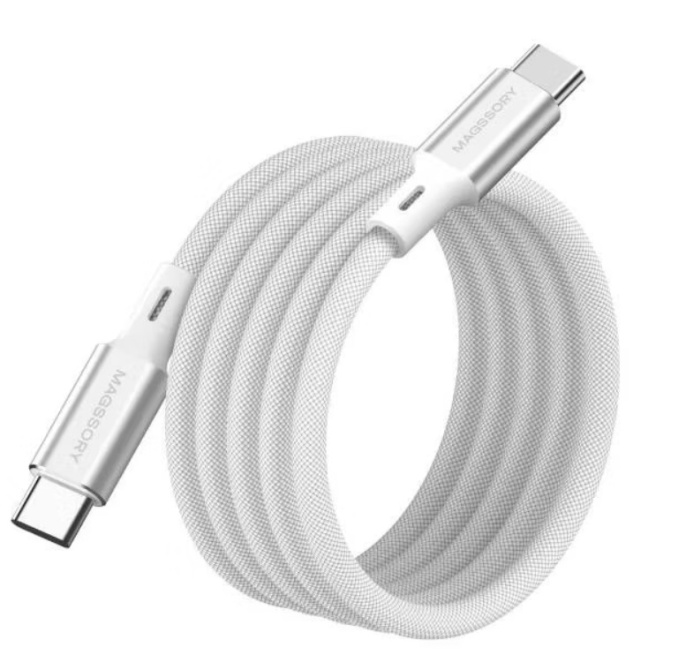 Кабель Magssory CBL001 USB-C 60W 1.2м Серебристый CBL001s