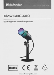 Микрофон Defender Glow GMC 400,  черный [64640]