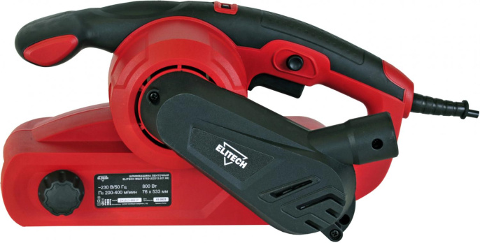 Ленточная шлифовальная машина Elitech МШЛ 875Э 800Вт шир.ленты 76мм E2213.027.00