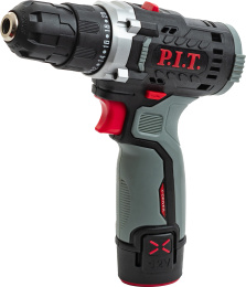 Дрель P.I.T. PBM12K-10A/1 (аккумуляторная, 12В, 22Нм, 10 мм, 2ск, 0-350/1350, 1х2.0Ач, ЗУ, коробка)