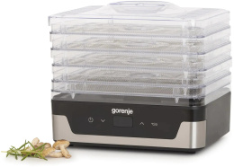 Сушка для фруктов и овощей Gorenje FDK400DE 5под. 240Вт нержавеющая сталь
