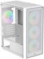 Корпус ПК без блока питания Case Ocypus Gamma C50 WH ARGB, Mini-Tower, TG, 4x120mm ARGB, 1xUSB-A 3.0 + 2xUSB 2.0, mATX, mITX White (Gamma-C50-WHG400XX-GL)