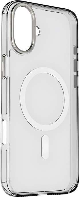 Чехол для смартфона Momax CaseForm Play для iPhone 16 MXAP24ST совместимость с MagSafe, покрытие с защитой от УФ-излучения, поверхность: матовая, материал: полиуретан, алюминий, цвет: прозрачный