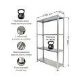 Стеллаж IRONMEBEL Optimus Standart h-1900, 4 полки 1000x500 M-СУС1900x1000x500