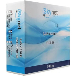 SkyNet Кабель UTP indoor 2x2x0,48, медный, FLUKE TEST, кат.5e, однож., 100м , box, серый [CSS-UTP-2-CU/100]