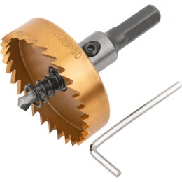 Коронка кольцевая по металлу 50 мм, HSS сталь, титановое покрытие FIT 36878