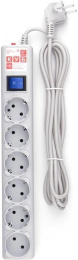 Сетевой фильтр PowerCube SPG 5+1 -B-10, 3м, серый [spg 5+1 -b-10-grey]