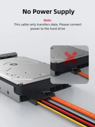 Кабель CABLETIME CAS2E (CT-SATA3-B0.5) 0.5 м, Orange, SATA 3.0