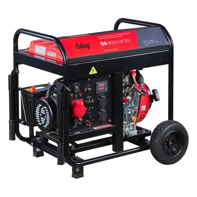 Дизельный генератор FUBAG DS 8000 DA ES, 380/220/12 В, 8кВт, с автозапуском, на колёсах с АКБ [646236]