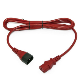 Кабель питания для монитора Hyperline PWC-IEC13-IEC14-1.0-RD IEC 320 C13 - IEC 320 C14 1 метр