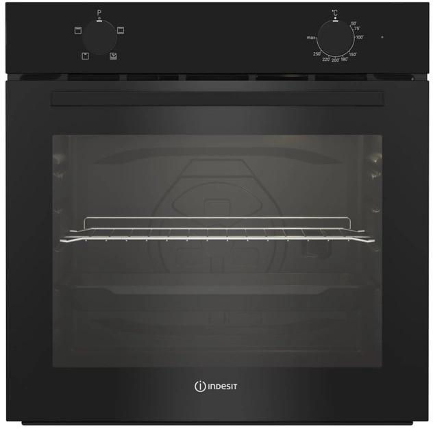 Духовой шкаф электрический Indesit IFE 2420 BL, 72л, дверца с 2 стеклами, черный