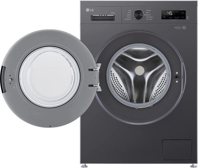 Стиральная машина LG F2Y1WS6J, с фронтальной загрузкой, 6.5кг, 1200об/мин, с паром, инверторная