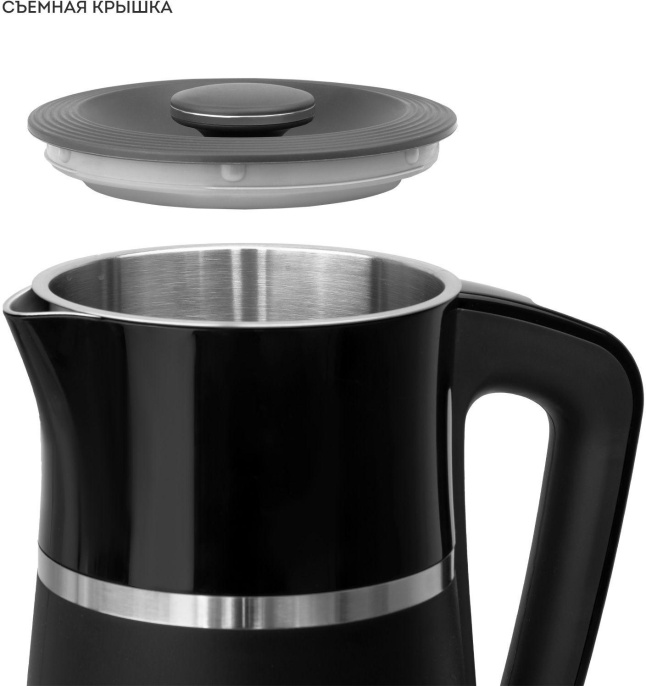 Чайник электрический GALAXY LINE GL 0338, 1.7л, металл/пластик