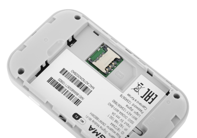 Модем 3G/4G Digma Mobile Wi-Fi DMW1880 micro USB Wi-Fi Firewall +Router внешний белый (DMW1880WH)