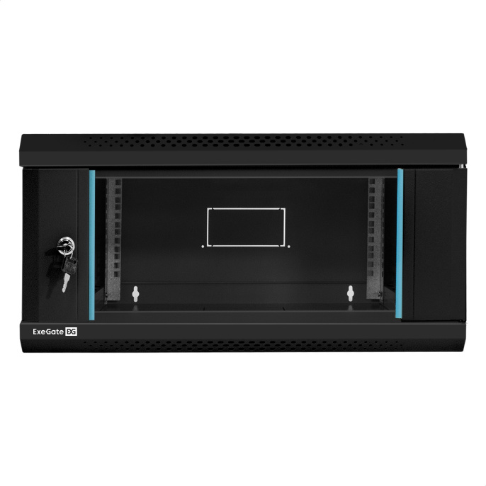 Шкаф телекоммуникационный 19" настенный 4U ExeGate EC-WM-4U.600.G.BLACK 19”, 4U, 600x600x280mm ШхГхВ , передняя дверь закаленное стекло, съемные боковые панели, пыле- и влагозащита IP23, черный RAL 9004 EX300262RUS