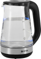 Чайник электрический Vitek VT-1181 1.7л. 2200Вт черный корпус: стекло