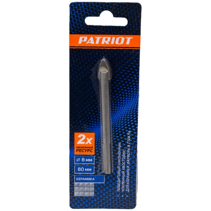 Сверло по керамике (8х80 мм) EDGE by PATRIOT 815010065