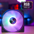Вентилятор Aerocool Frost 12 120мм, 3-pin, от БП:4-pin Molex , 1000об/мин, 23.7 дБ, RGB, черный, Ret [frost 12 frgb molex + 3p]