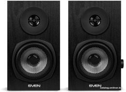 Акустика Sven SPS-575 Black SV-016166 80 Гц -20 кГц, 2x3W, питание через USB-порт ПК, ноутбука или адаптер 5V DC, материал корпуса колонок: дерево