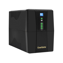ИБП ExeGate Power Back BNB-600.LED.AVR.4C13 (600VA/360W, LED, AVR, 4*C13, батарея 12V 7.2Ah, Black) EP285538RUS