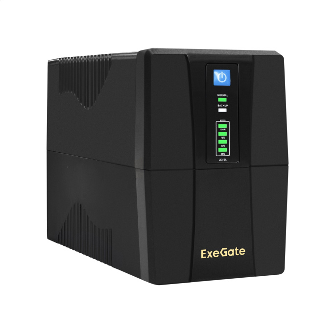 ИБП ExeGate Power Back BNB-600.LED.AVR.4C13 (600VA/360W, LED, AVR, 4*C13, батарея 12V 7.2Ah, Black) EP285538RUS