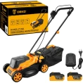 Газонокосилка аккумуляторная DEKO DKLM20V, 20В, 2x5.0Aч, з/у, 320мм 085-2024