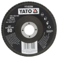 Круг лепестковый тарельчатый 125 мм, Р80, выпуклый YATO YT-83294