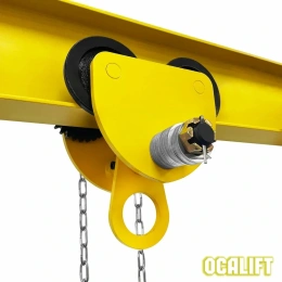Каретка ручная OCALIFT 1т 3м тип GCL тележка на двутавр с ручным приводом 10413c