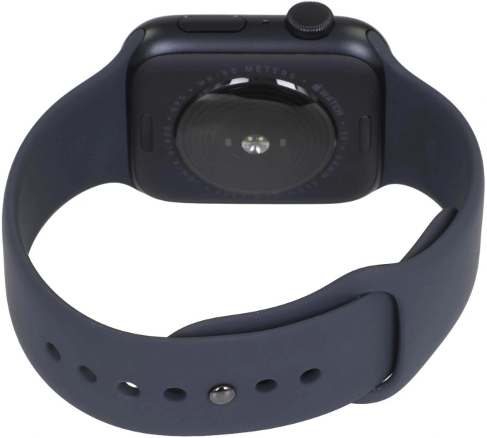 Смарт-часы Apple Watch SE 3 2025 A3325 44мм OLED корп.темная ночь Sport Band рем.темная ночь разм.брасл.:S/M (MEHN4J/A)