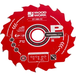 Диск пильный Профессионал 185x1.8/1.2x30 мм, Z=12, A=20° WOODWORK 27.185.12