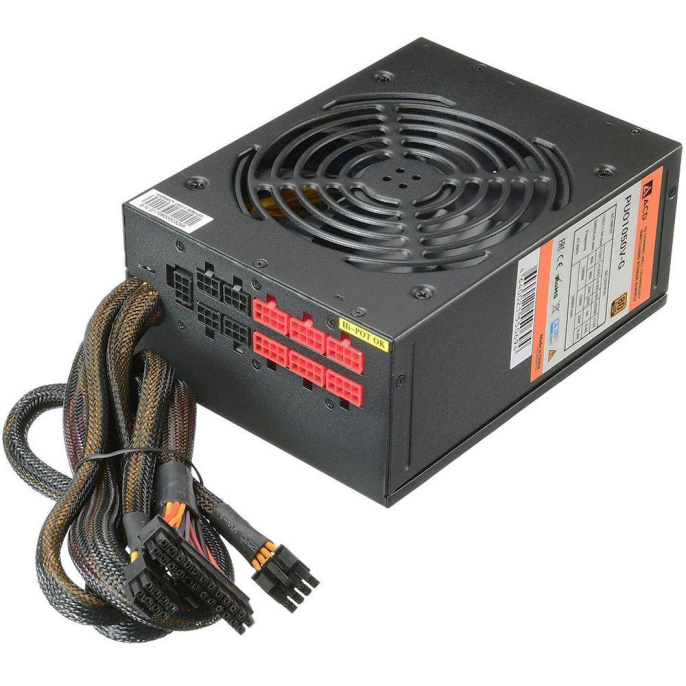 Блок питания ACD PUO1050V-G 1050W 80+ Gold, Modular, 20+4 PIN,CPU 4+4 PIN*1, CPU8PIN*1, PCI-E 6+2 P*6, HDD*5, FDD*1, SATA*12, RLT{2} 550694