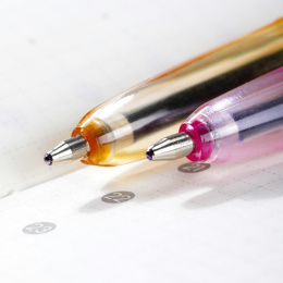 Ручка шариков. Deli P1-Macaron EQ6C-BL ассорти/прозрачный d 0.7мм син. черн.