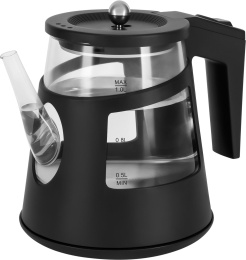 Чайник электрический Vitek VT-WK1083 1л. 1100Вт черный корпус: стекло