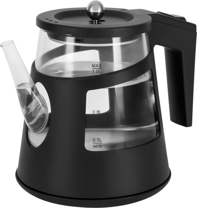 Чайник электрический Vitek VT-WK1083 1л. 1100Вт черный корпус: стекло