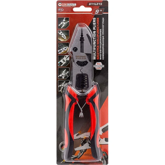 Плоскогубцы комбинированные многофункциональные Forcekraft FK-611L215(62323)