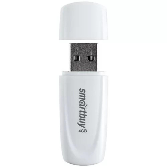 Smartbuy USB Drive 4GB Scout White SB004GB2SCW