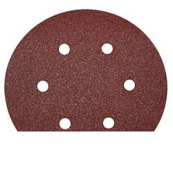 Круг шлифовальный ЗУБР "МАСТЕР" 35566-150-040 универсальный, из абразивной бумаги на велкро основе, 6 отверстий, Р40, 150мм, 5шт