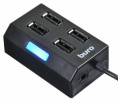 Хаб (разветвитель) Buro BU-HUB4-U2.0, черный