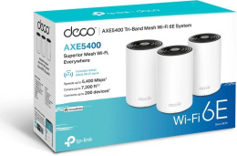 Бесшовный Mesh роутер TP-Link Deco XE75 AXE5400 10/100/1000BASE-TX белый упак.:3шт